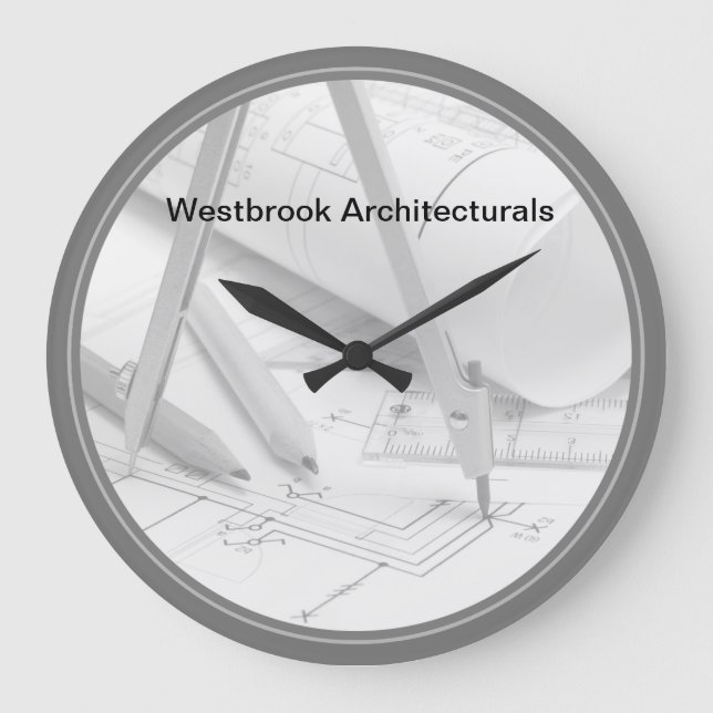 Architecture Theme Business Office Large Clock (Front)