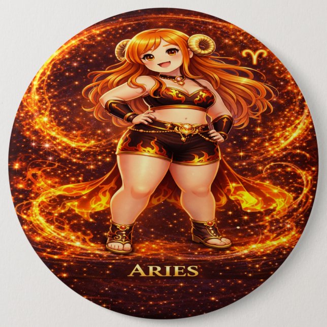 Archive Galaxy: Aries Phoenix Button (Front)