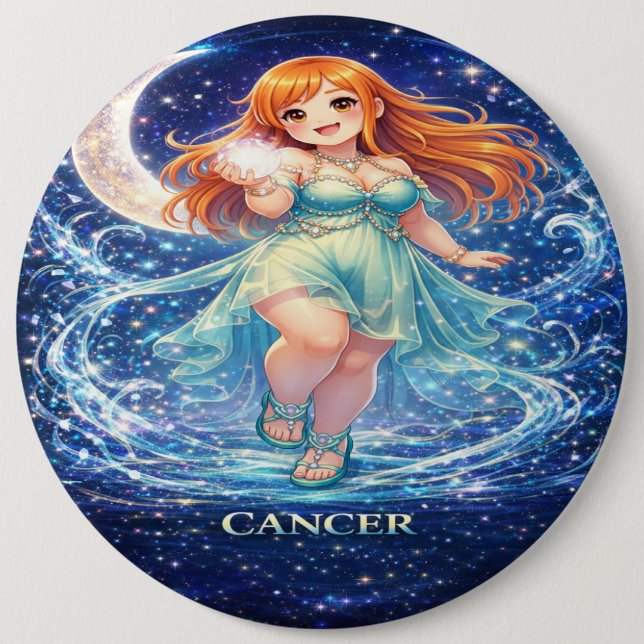 Archive Galaxy: Cancer Moon Guardian Button (Front)