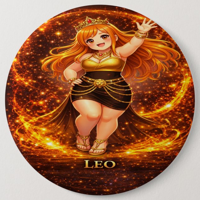 Archive Galaxy: Leo Solar Queen Button (Front)