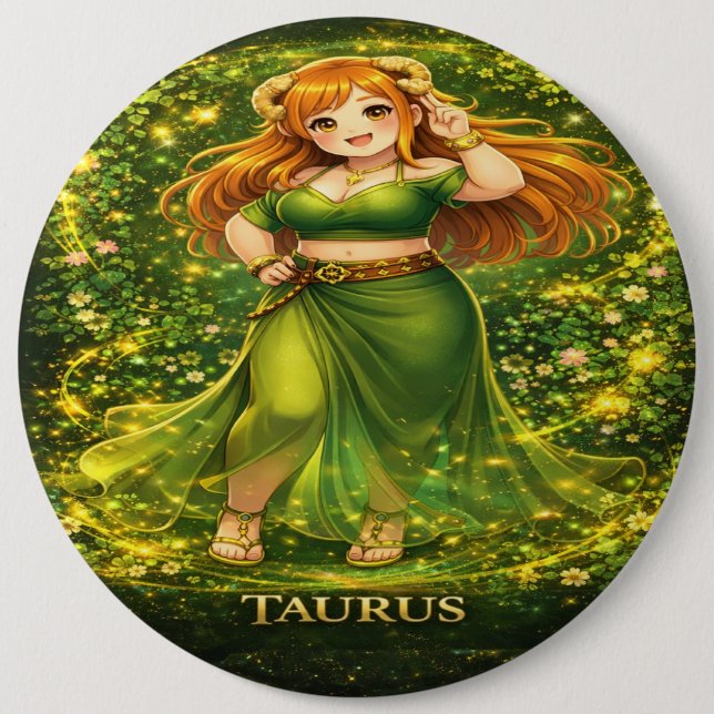Archive Galaxy: Taurus Gilded Rose Button (Front)
