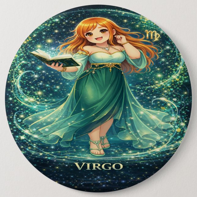 Archive Galaxy: Virgo Infinite Librarian Button (Front)