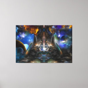 Archive Portal Wrapped Canvas Print