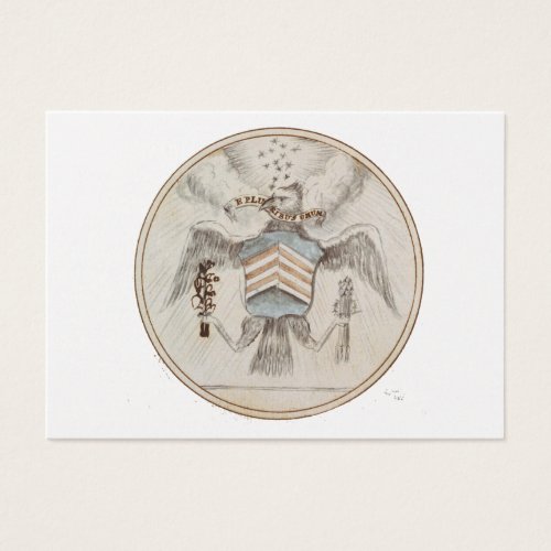 Archive Presidential Seal Sketch Business Card Template