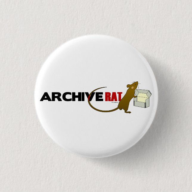 Archive Rat (Version 2) Pinback Button (Front)