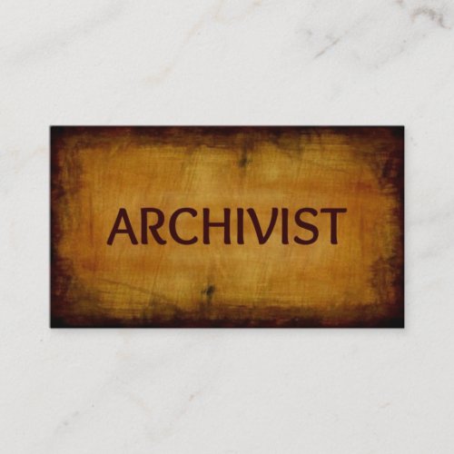 Archivist Antique Brushed Business Card
