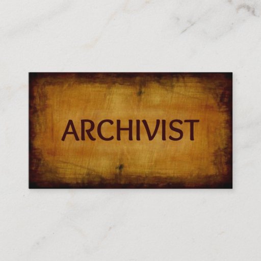 Customizable Archivist Antique Brushed Business Card