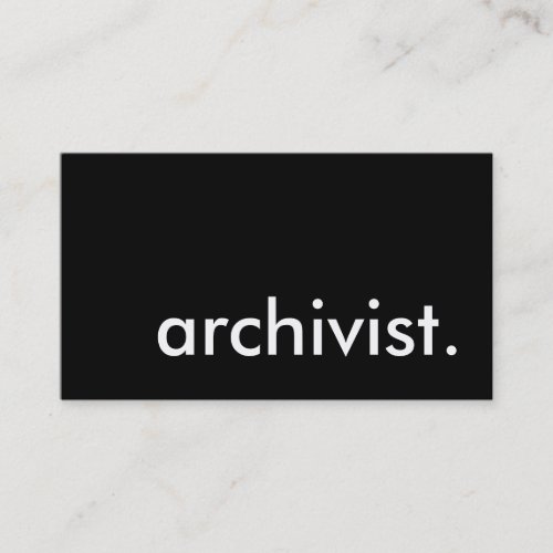 archivist. business cards
