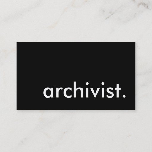 Customizable archivist. business cards