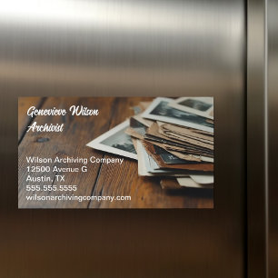 Archivist Company Vintage Photographs Archival Business Card Magnet