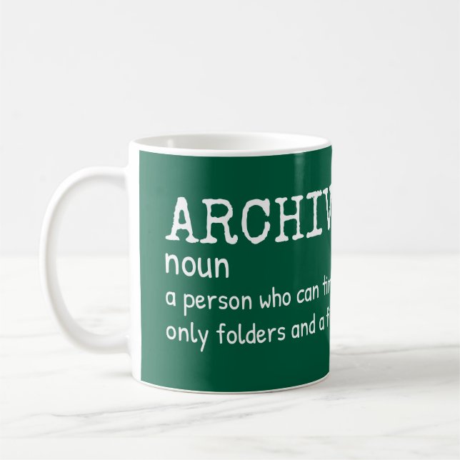 Archivist Definition – Library Humor Mug (Left)