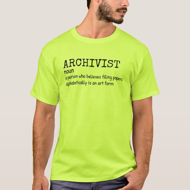 Archivist Humor Definition Men’s Shirt (Front)