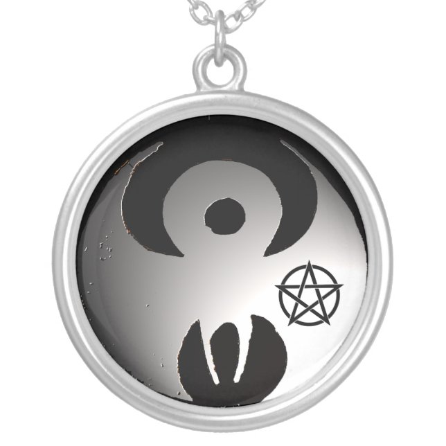 Archos Pentagram Silver Plated Necklace (Front)