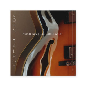 Archtop Guitar Player Custom Square Business Card