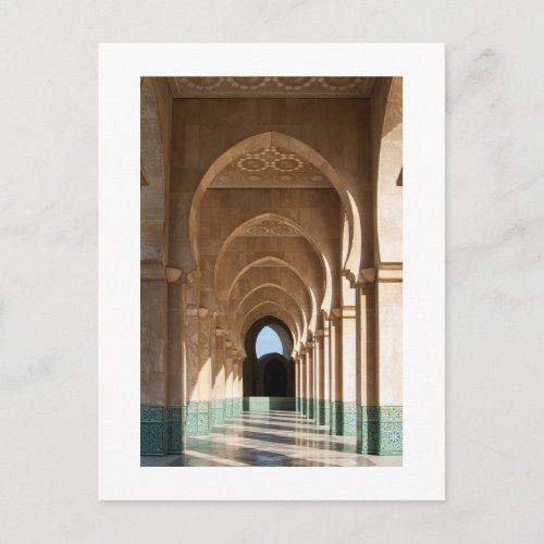Archway at Hassan II Mosque Casablanca Morocco Postcard