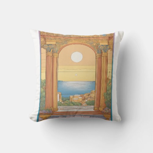 Archway Elegance Architectural Inspired T_Shirt D Throw Pillow