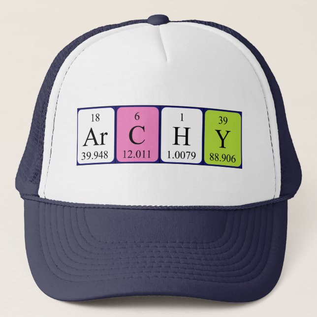 Archy periodic table name hat (Front)