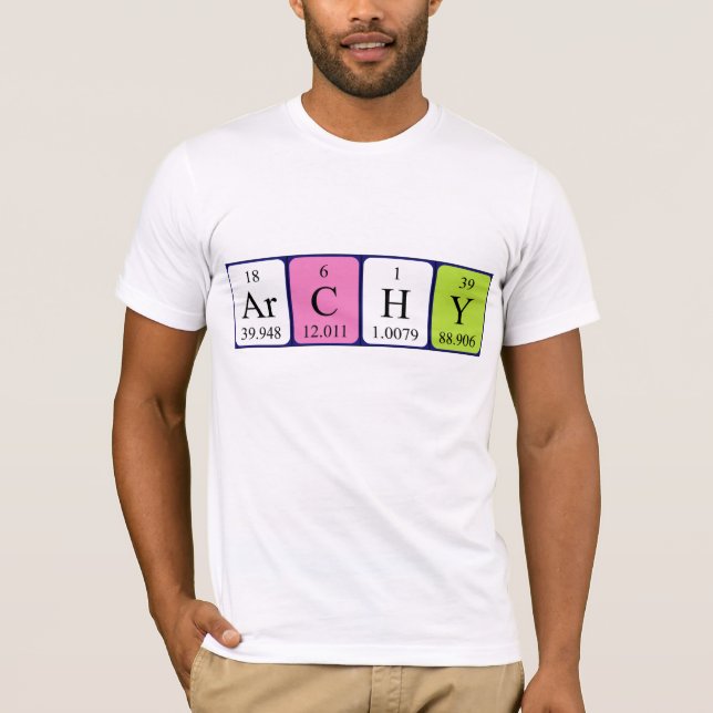 Archy periodic table name shirt (Front)