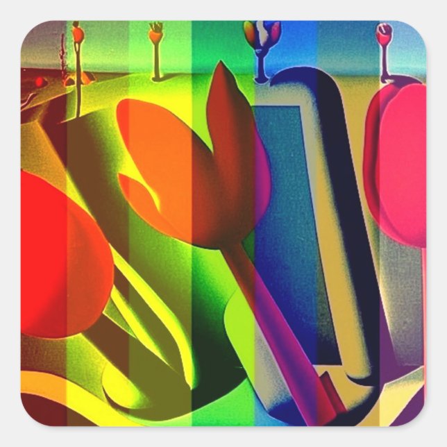 Arcobaleno 128 square sticker (Front)