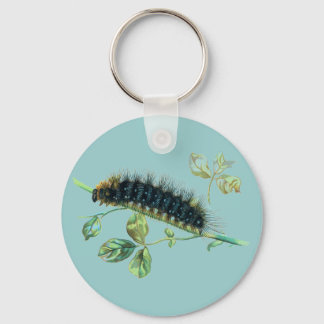 Arctia caja caterpillar keychain