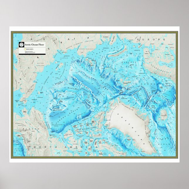 " Arctic: 2005/heute - OCEAN FLOOR map ... Poster (Front)