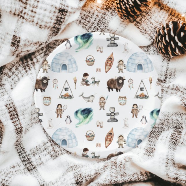 Arctic Adventure Birthday Party Paper Plates (Creator Uploaded)
