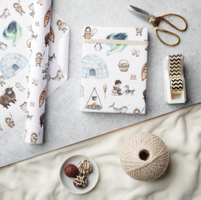 Arctic Adventure Northern Lights Wrapping Paper (Crafts)