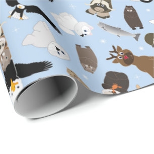 Arctic Alaska Animals 2 Wrapping Paper