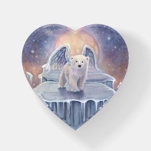 Arctic Angel Polar Bear Fantasy Art Paperweight
