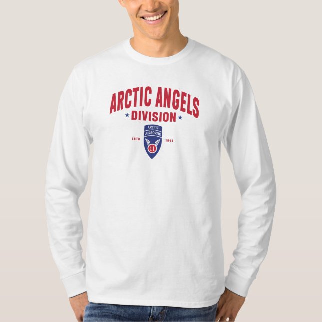 Arctic Angels Division 11th Airborne Long T-Shirt (Front)
