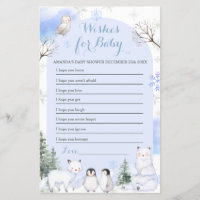 ARCTIC ANIMAL Snowflakes Trees Wishes for Baby