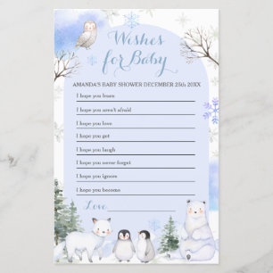 ARCTIC ANIMAL Snowflakes Trees Wishes for Baby