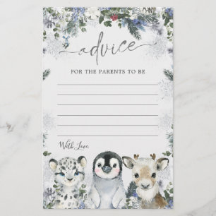 Arctic Animal Winter Onederland Baby Shower Advice