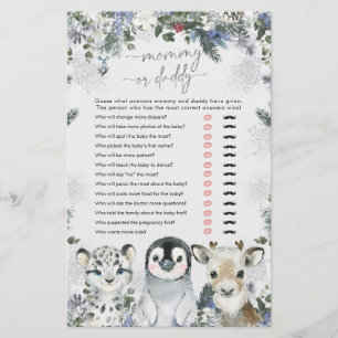 Arctic Animal Winter Onederland Mommy or Daddy