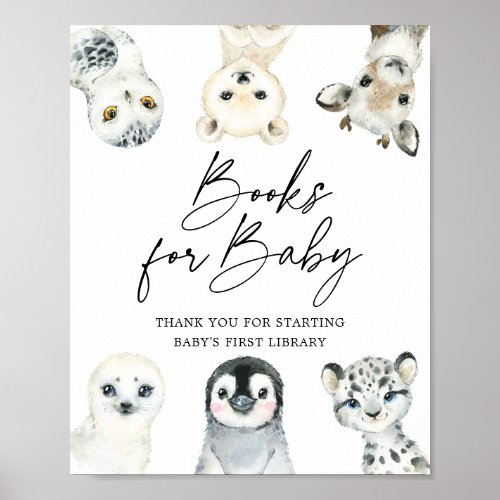 Arctic Animals Baby Shower Books For Baby Sign