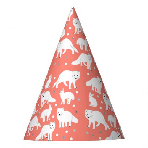 Arctic Animals Collection_ Arctic Foxes Party Hat