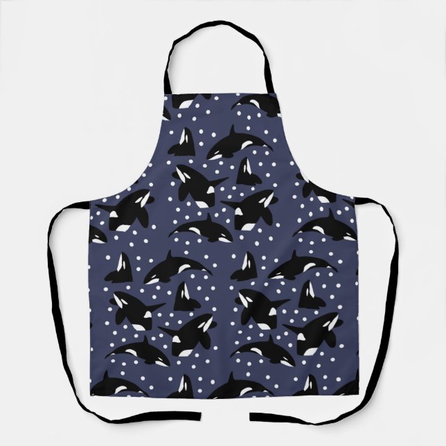 Arctic Animals Collection- Orcas Apron (Front)