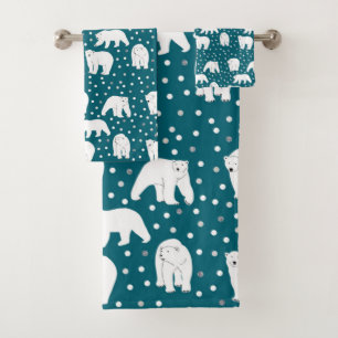 Arctic Animals Collection- Polar Bears Bath Towel Set