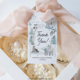 Arctic Animals Winter Baby Shower Thank You Tags