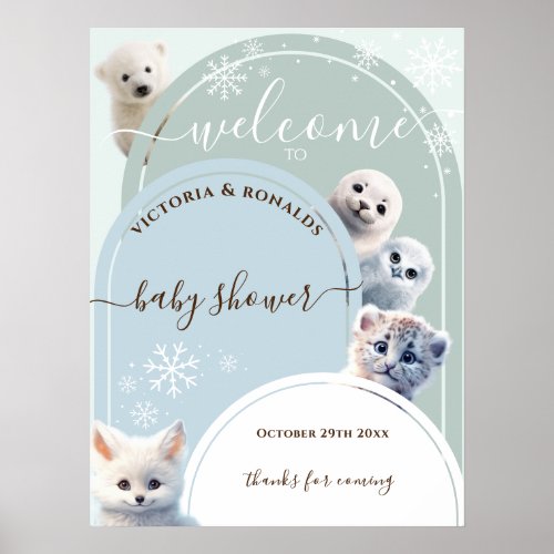 Arctic Animals Winter Theme Welcome Poster