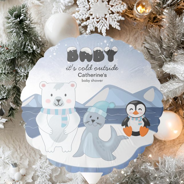 Arctic Animals Winter Wonderland Baby Shower Balloon (Creator Uploaded)