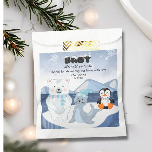 Arctic Animals Winter Wonderland Baby Shower Favor Bag