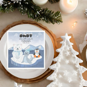 Arctic Animals Winter Wonderland Baby Shower Napkins
