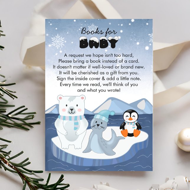 Arctic Animals Winter Wonderland Books For Baby Enclosure Card (Creator Uploaded)