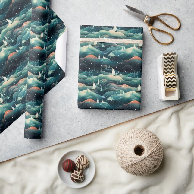 Arctic Aurora Expedition: Icy Adventure Design Wrapping Paper (Crafts)