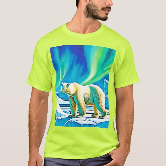 Arctic Bear Northern Lights T-Shirt (Front)