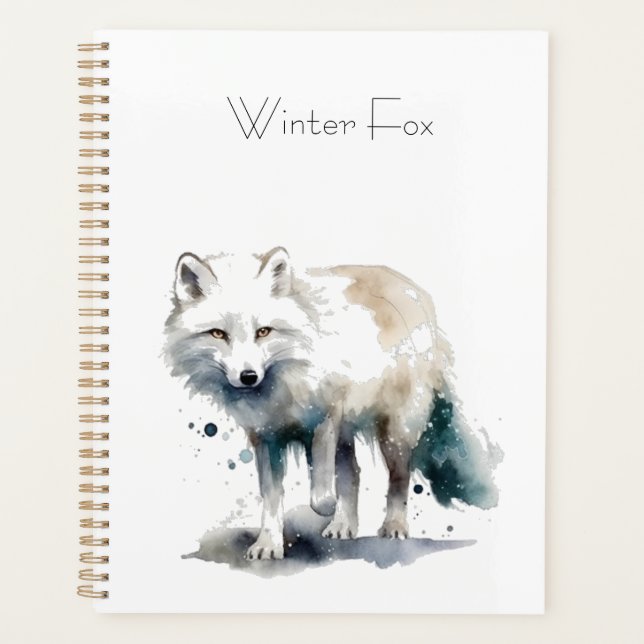 Arctic Beauty: Winter Fox custom Planner (Front)