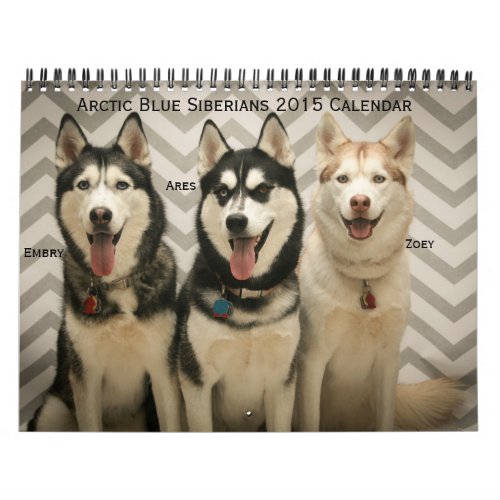 Arctic Blue Siberians  2015 Calendar