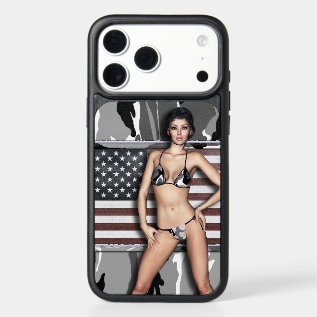 Arctic Camo Bikini Babe Otterbox iPhone Case (Back)