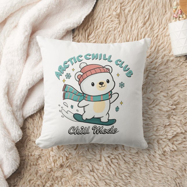 Arctic Chill Club Throw Pillow (Blanket)